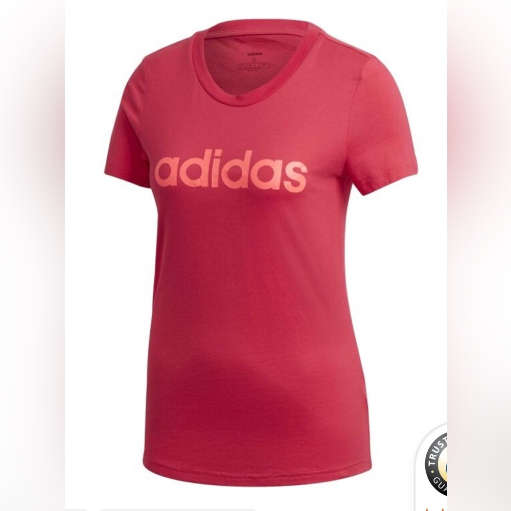 Adidas Pink with Orange Short Sleeve T-Shirt